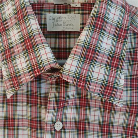 Vintage CHRISTIAN DIOR Jordan Marsh Florida Button Up Shirt 